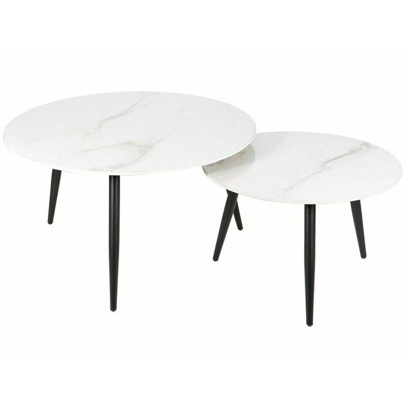 ŁAWA KORA D BIAŁY FI80 FI60/ CZARNY MAT ZESTAW