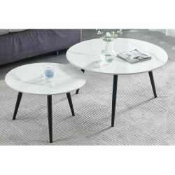 ŁAWA KORA D BIAŁY FI80 FI60/ CZARNY MAT ZESTAW