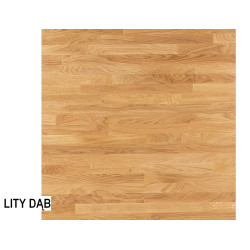 Kompaktowy stół Puro w stylu loftowym okleina naturalna dąb/czarny 60x60