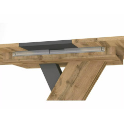 Rozkładany stół Exel dąb artisan/antracyt 140(180)X85