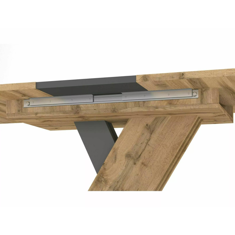 Rozkładany stół Exel dąb artisan/antracyt 140(180)X85