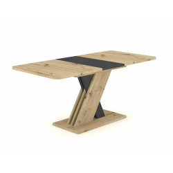 Rozkładany stół Exel dąb artisan/antracyt 140(180)X85