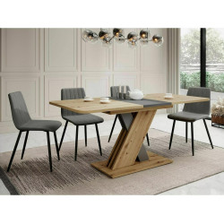 Rozkładany stół Exel dąb artisan/antracyt 140(180)X85