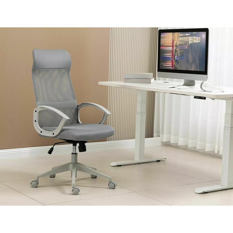 FOTEL OBROTOWY Q-026 SZARY