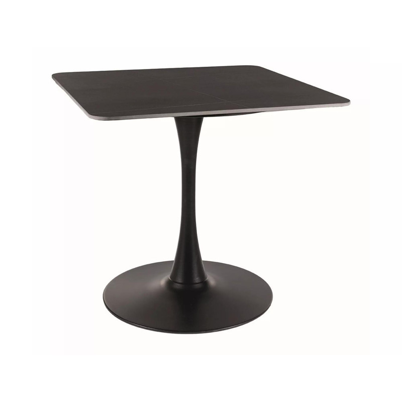 Ceramiczny stół Espero II czarny mat/czarny 80X80