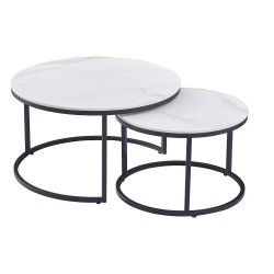 ŁAWA FERRANTE C BIAŁY FI80 FI60/ CZARNY MAT ZESTAW