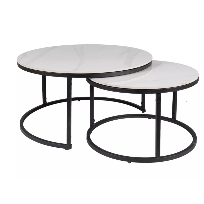 ŁAWA FERRANTE C BIAŁY FI80 FI60/ CZARNY MAT ZESTAW