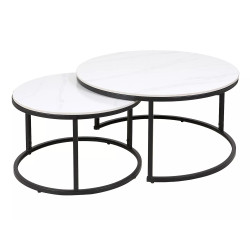 ŁAWA FERRANTE C BIAŁY FI80 FI60/ CZARNY MAT ZESTAW