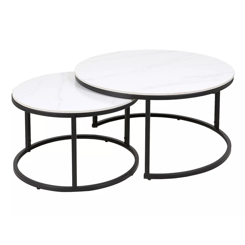 ŁAWA FERRANTE C BIAŁY FI80 FI60/ CZARNY MAT ZESTAW