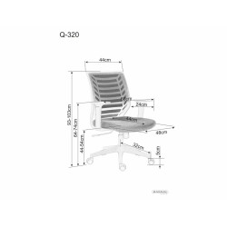 FOTEL OBROTOWY Q-320 NIEBIESKI