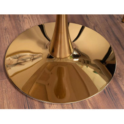 Okrągły stół Espero biały efekt marmuru/złoty FI 90