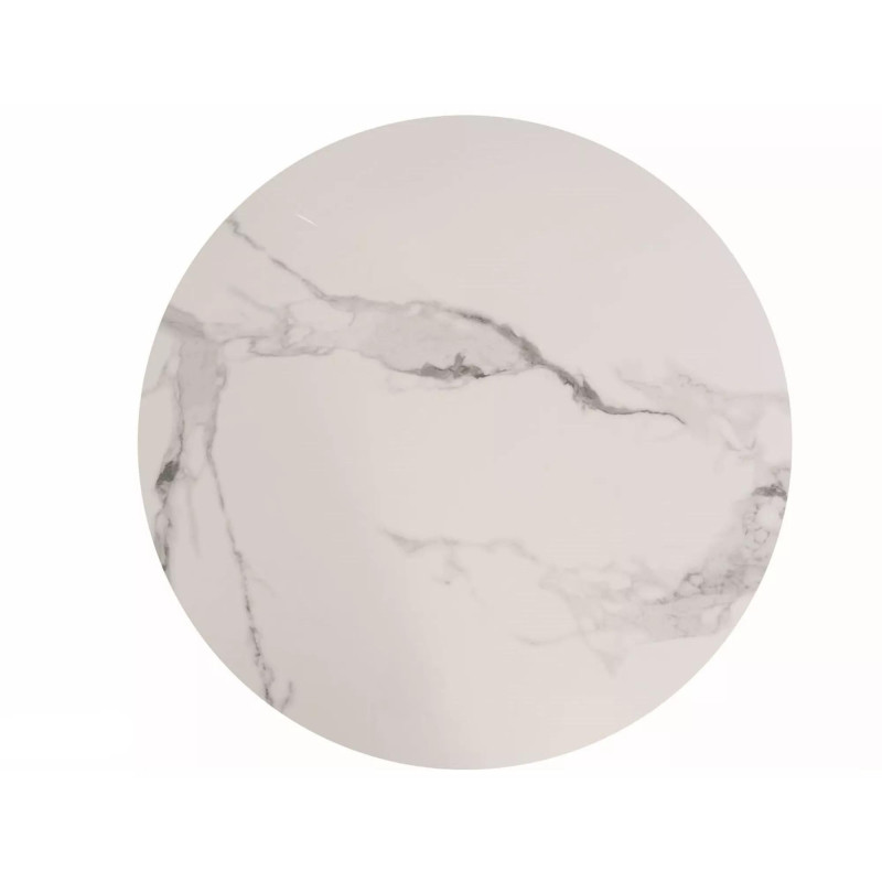 Okrągły stół Espero biały efekt marmuru/złoty FI 90