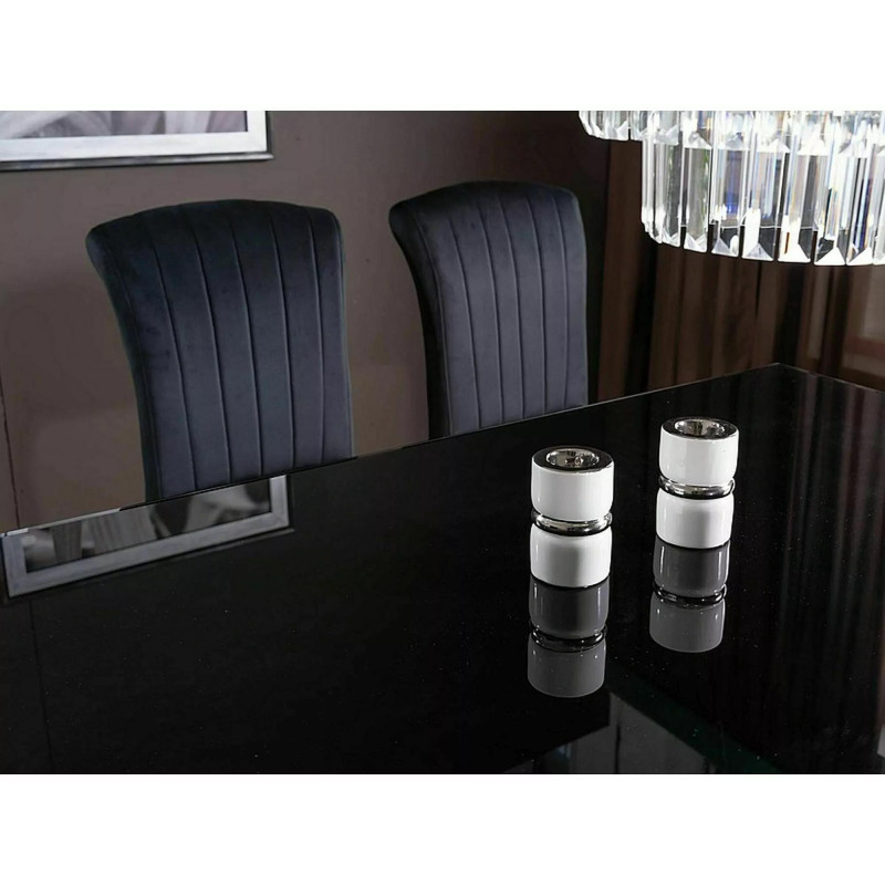 Stół Prince czarny/chrom 150x90