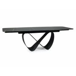Stół rozkładany Infinity Ceramic z ceramicznym blatem azario black/czarny mat 160(240)x95