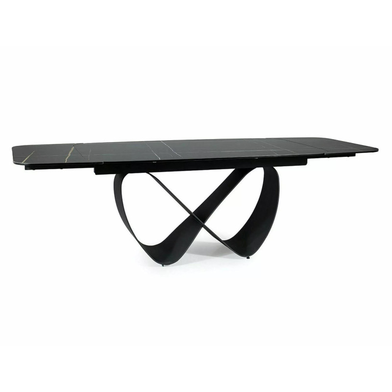Stół rozkładany Infinity Ceramic z ceramicznym blatem azario black/czarny mat 160(240)x95