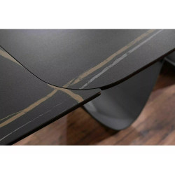 Stół rozkładany Infinity Ceramic z ceramicznym blatem azario black/czarny mat 160(240)x95