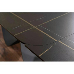 Stół rozkładany Infinity Ceramic z ceramicznym blatem azario black/czarny mat 160(240)x95