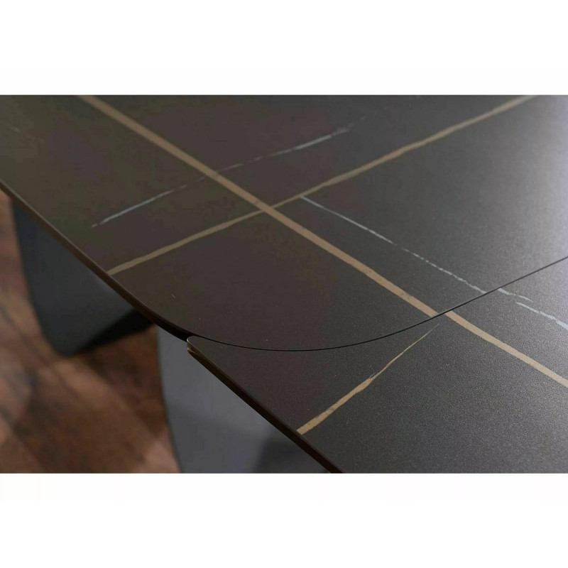 Stół rozkładany Infinity Ceramic z ceramicznym blatem azario black/czarny mat 160(240)x95