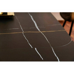 Stół rozkładany Infinity Ceramic z ceramicznym blatem azario black/czarny mat 160(240)x95