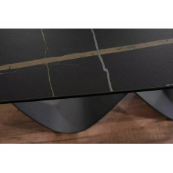 Stół rozkładany Infinity Ceramic z ceramicznym blatem azario black/czarny mat 160(240)x95