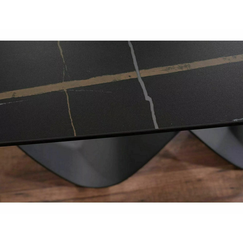 Stół rozkładany Infinity Ceramic z ceramicznym blatem azario black/czarny mat 160(240)x95