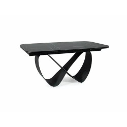 Stół rozkładany Infinity Ceramic z ceramicznym blatem azario black/czarny mat 160(240)x95
