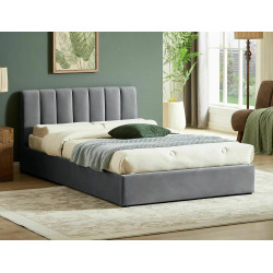 ŁÓŻKO MONTREAL VELVET 140X200 KOLOR SZARY TAP.192