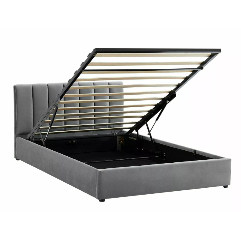 ŁÓŻKO MONTREAL VELVET 140X200 KOLOR SZARY TAP.192