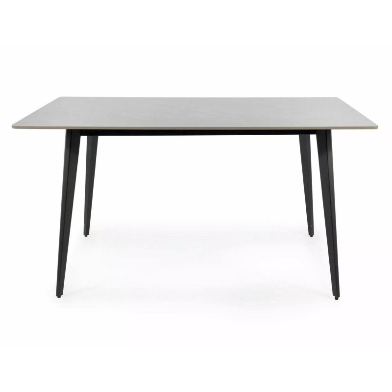 Stół Ivy szary efekt marmuru/czarny stelaż 140X80