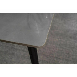 Stół Ivy szary efekt marmuru/czarny stelaż 140X80