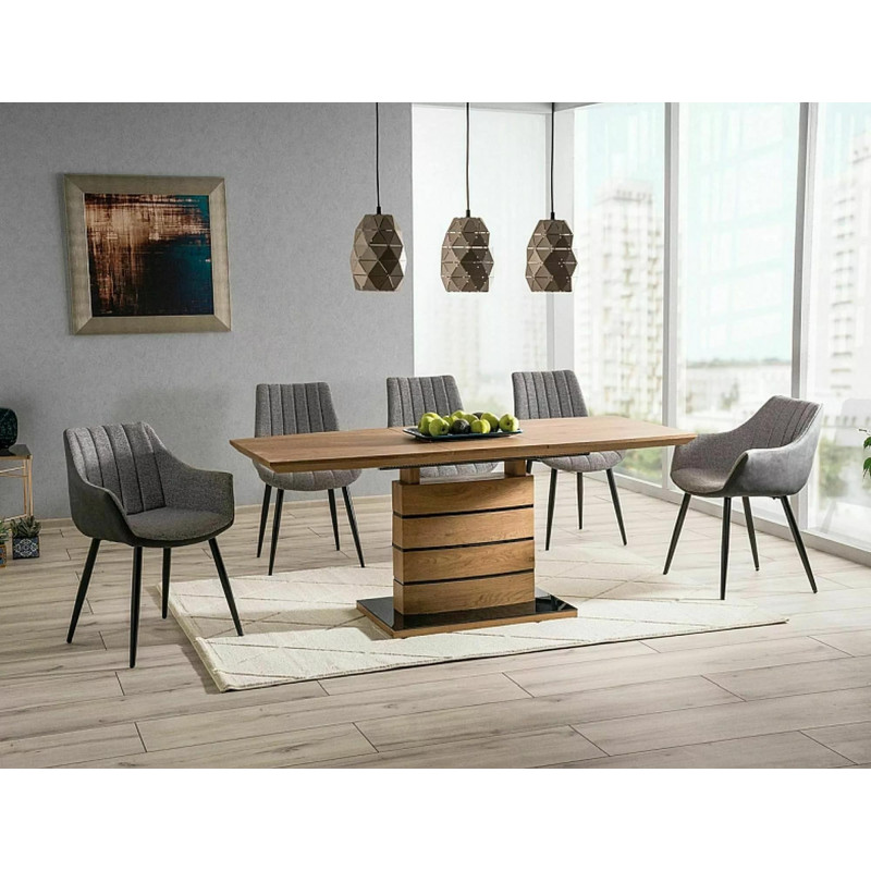 Nowoczesny rozkładany stół Leonardo dąb 140(180)x80