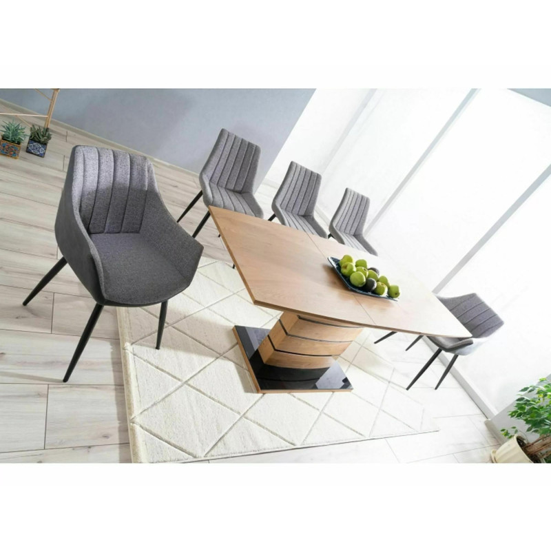 Nowoczesny rozkładany stół Leonardo dąb 140(180)x80