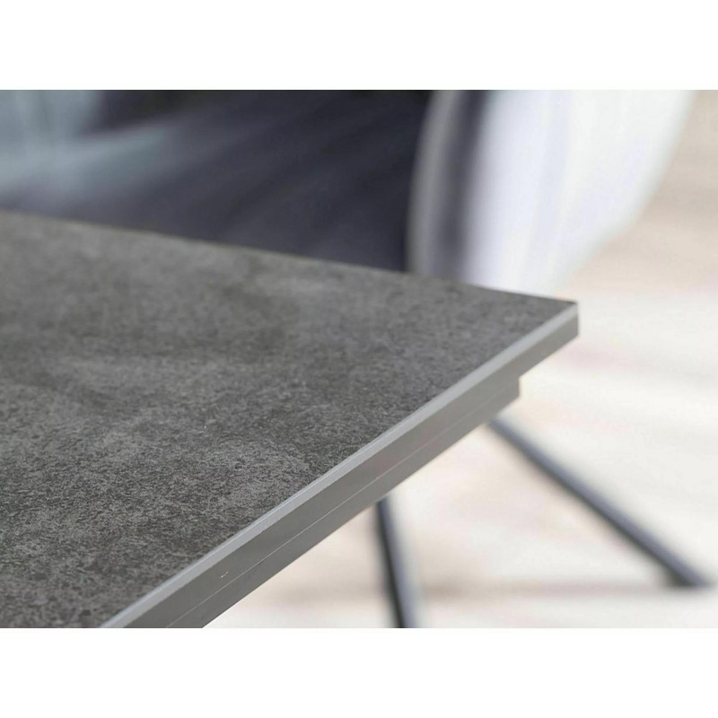 Rozkładany stół Salvadore czarny mat (160-240)x90