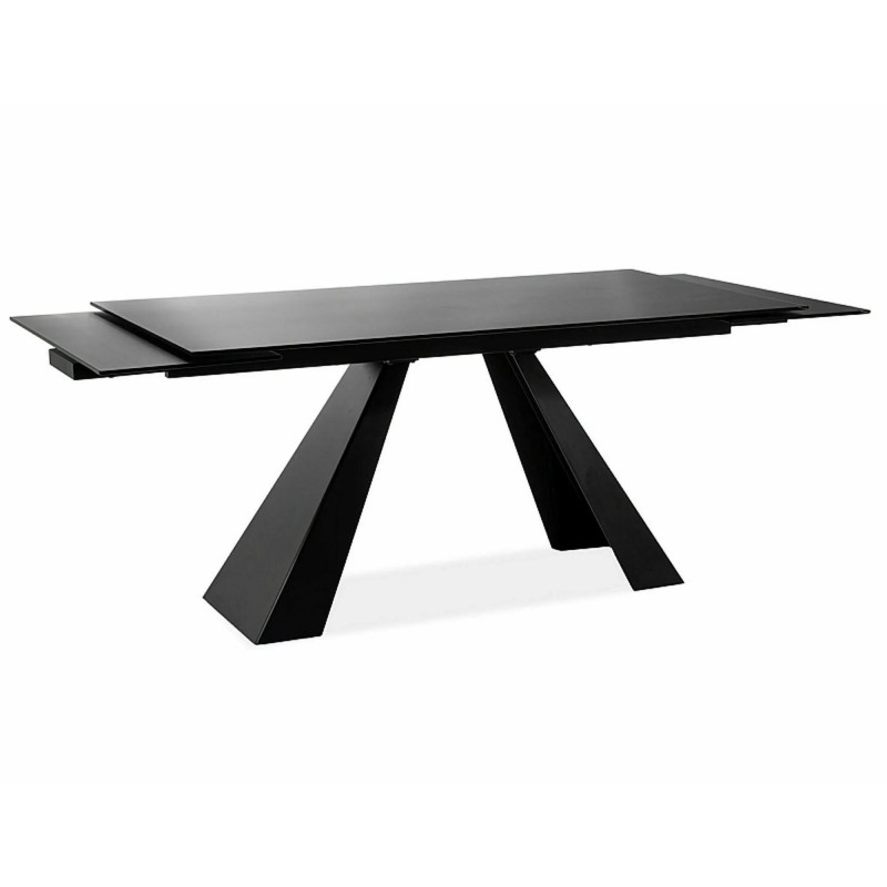 Rozkładany stół Salvadore czarny mat (160-240)x90