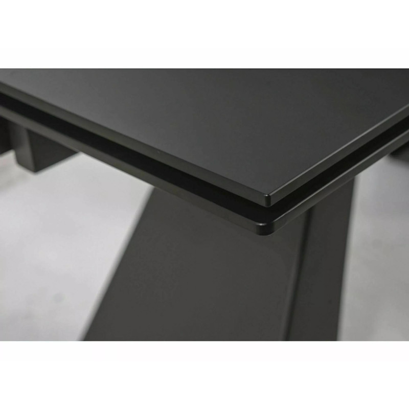 Rozkładany stół Salvadore czarny mat (160-240)x90