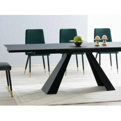 Rozkładany stół Salvadore czarny mat (160-240)x90 Rozkładany stół Salvadore czarny mat (160-240)x90