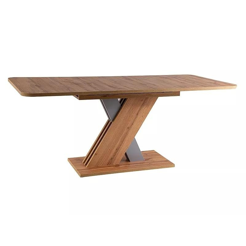 Rozkładany stół Exel dąb artisan/srebrny 140(180)X85