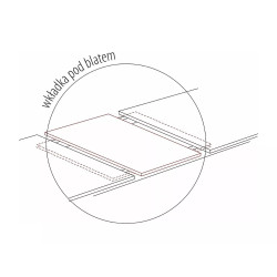 Rozkładany stół Exel dąb artisan/srebrny 140(180)X85