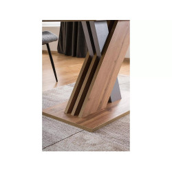 Rozkładany stół Exel dąb artisan/srebrny 140(180)X85