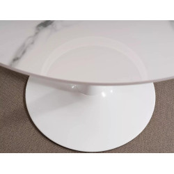 Okrągły stół Espero biały efekt marmuru/biały FI 90