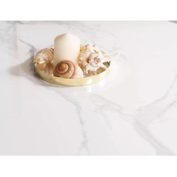 Okrągły stół Espero biały efekt marmuru/biały FI 90