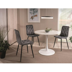 Okrągły stół Espero biały efekt marmuru/biały FI 90