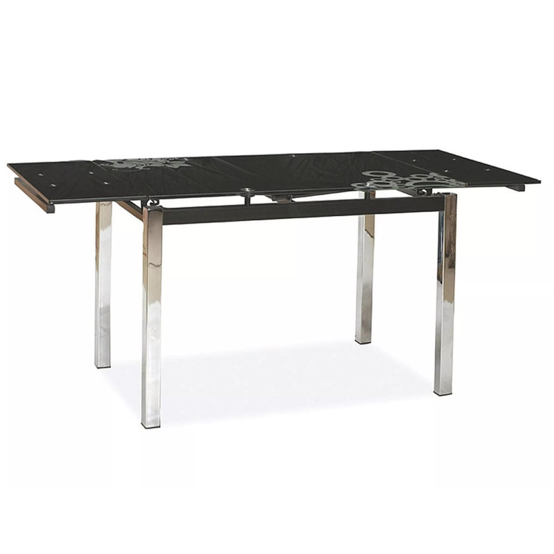 Rozkładany stół GD017 czarny/chrom 110(170)x74