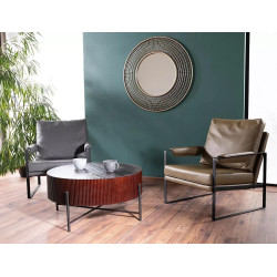 ŁAWA TUCA CIEMNY ORZECH/CZARNY FI 80X40