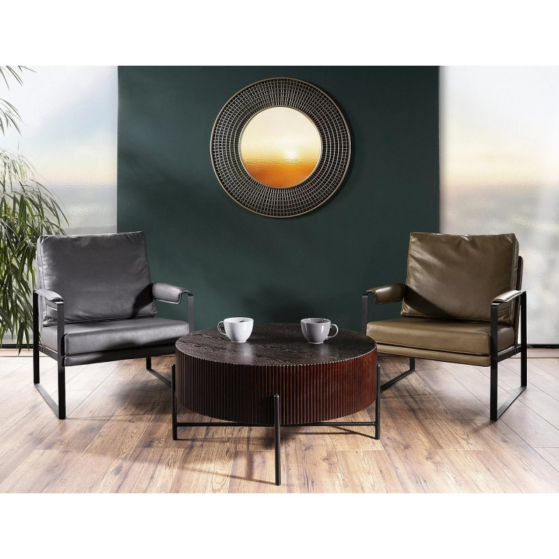 ŁAWA TUCA CIEMNY ORZECH/CZARNY FI 80X40