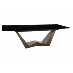 STÓŁ BONUCCI CERAMIC CZARNY NERO GRECO/ORZECH (200-250)X98