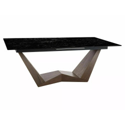 STÓŁ BONUCCI CERAMIC CZARNY NERO GRECO/ORZECH (200-250)X98