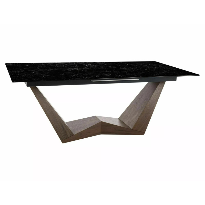 STÓŁ BONUCCI CERAMIC CZARNY NERO GRECO/ORZECH (200-250)X98