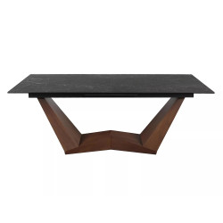 STÓŁ BONUCCI CERAMIC CZARNY NERO GRECO/ORZECH (200-250)X98