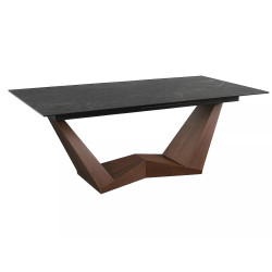 STÓŁ BONUCCI CERAMIC CZARNY NERO GRECO/ORZECH (200-250)X98